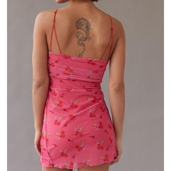 UO Bright Side Lace-Up Mini Dress Size Small - Picture 2 of 16